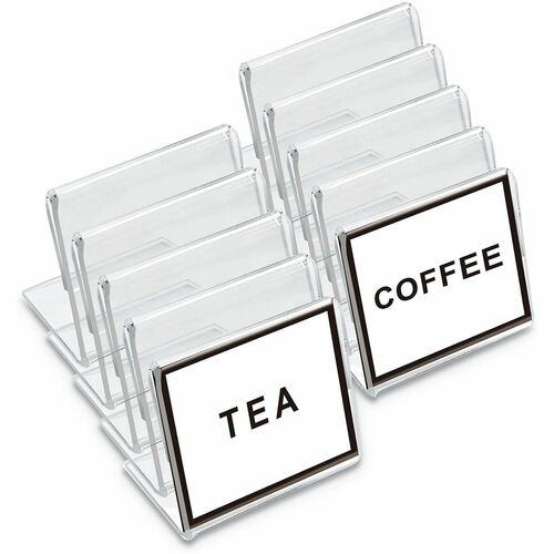 Universal Sign Holder - Rectangular Shape - Side-loading, Durable, Dirt Resistant, Damage Resistant - Plastic, Styrene - 10