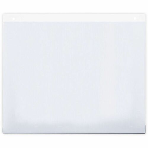 Universal Sign Holder - Rectangular Shape - Wall Mountable - Durable, Top Loading, Pre-drilled - Plastic - Clear - 2 / Pack