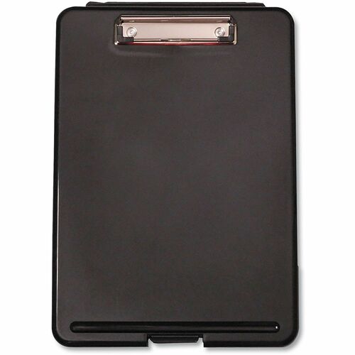 Universal Storage Clipboard - 0.50" Clip Capacity - Plastic - Black - 1 Each