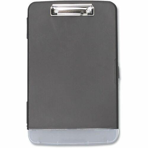 Universal Storage Clipboard - 0.50" Clip Capacity - Plastic - Black - 1 Each