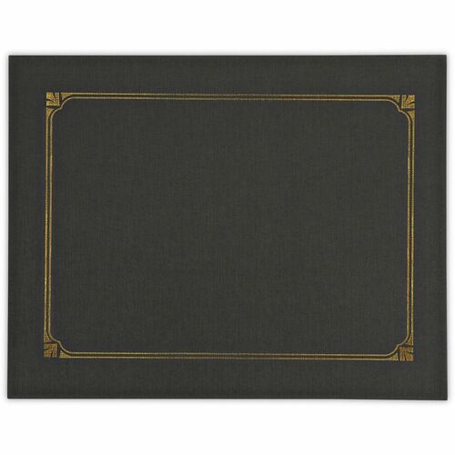 Universal Letter, A4 Certificate Holder - 8" x 10" , 8" x 10" , 8" x 10" - Paper - Black - 6 Pack