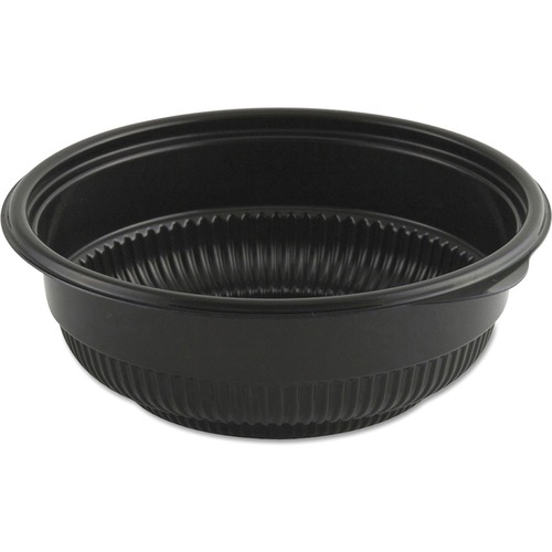 Anchor Brand MicroRaves Incredi-Bowl Base, 12 oz, Black, 250/Carton - Food, Warming - Dishwasher Safe - Microwave Safe - 5.8" Diameter - Black - Polypropylene Body - 250 / Carton