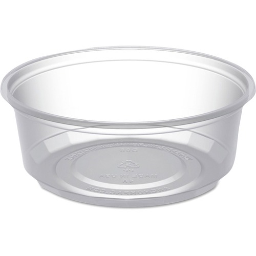 Anchor Brand MicroLite Deli Tub, 8 oz, Clear, 500/Carton - Food - Dishwasher Safe - Microwave Safe - 4.6" Diameter - Clear - Polypropylene Body - 500 / Carton