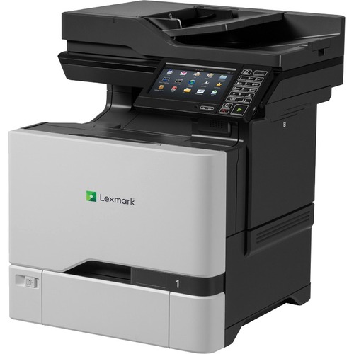 Lexmark CX725de Laser Multifunction Printer - Color - Copier/Fax/Printer/Scanner - 50 ppm Mono/50 ppm Color Print - 2400 x 600 dpi Print - Automatic Duplex Print - Up to 150000 Pages Monthly - 650 sheets Input - Color Scanner - 600 dpi Optical Scan - Colo