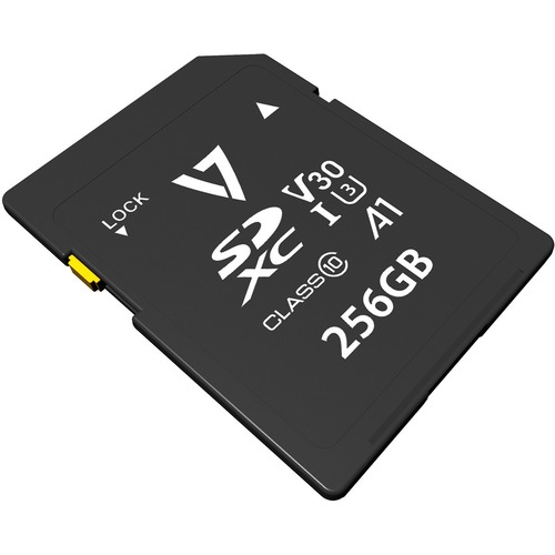 V7 VPSD256GV30U3 256 GB SDXC - 256GB SDXC Card V30 U3 A1 CL10 4K UHD-MAX