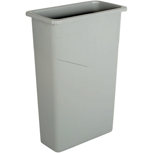 Globe Slim Container 23 Gallon Grey - 87.06 L Capacity - Rectangular - 30" Height x 11" Width - Gray - 4