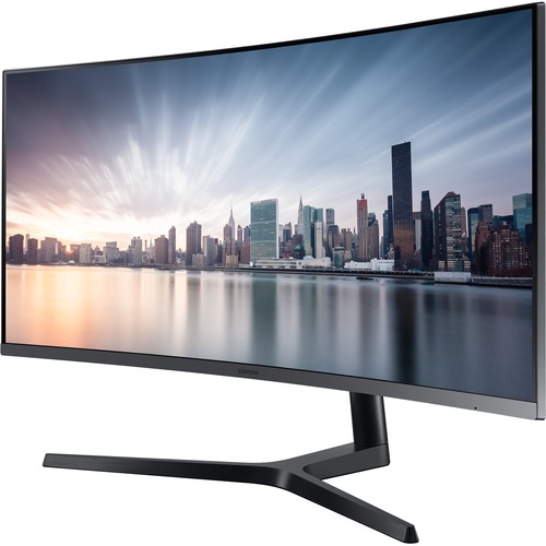 Samsung C34H890WGN 34" Class WQHD Curved Screen LCD Monitor - 21:9 - Silver - TAA Compliant - 34" Viewable - Vertical Alignment (VA) - 3440 x 1440 - 16.7 Million Colors - FreeSync - 300 Nit, Minimum - 4 ms - GTG Refresh Rate - HDMI - DisplayPort