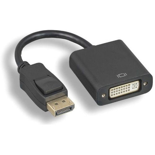 Axiom DisplayPort Male to DVI-I Dual Link Female Adapter (Black) - DPMDVIFK-AX - DisplayPort/DVI-I Video Cable for Video Device, Monitor, Desktop Computer, Notebook - First End: 1 x DisplayPort 1.1a Digital Audio/Video - Male - Second End: 1 x DVI-I (Dual