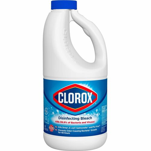 Clorox Disinfecting Bleach - Concentrate - 43 fl oz (1.3 quart) - Regular Scent - 1 Each - Disinfectant, Deodorize - Clear