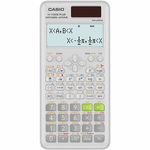 Casio FX115ESPLUS Scientific Calculator - Hard Case, Auto Power Off, Dual Power, Textbook Display - 4 Line(s) - 16 Digits - Battery/Solar Powered - 1 - 1" x 3.3" x 6.5" - White - 1 Each