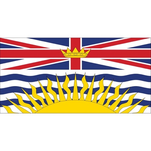Flying Colours International State Flag - Canada - British Columbia - 72" x 36" - Fade Resistant - 200 Denier Nylon