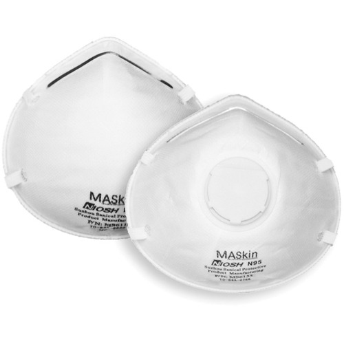 RONCO N95 Particulate Respirator - Recommended for: Dental, Industrial, Manufacturing, Chemical, Carpentry, Demolition, Maintenance, Drywall, Sanitation, Pharmaceutical - Latex-free, Adjustable Head Strap, Adjustable Nose-piece, Comfortable, Breathable - 