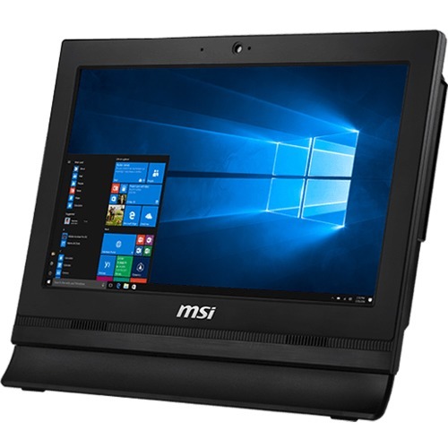 MSI PRO 16T 10M PRO 16T 10M-013US All-in-One Gaming Computer - Intel Celeron 5205U - 4 GB - 256 GB SSD - 15.6" HD Touchscreen - Desktop - Black - 1366 x 768 - Windows 10 Home - Intel HD Graphics 620 - IEEE 802.11ac - 65 W