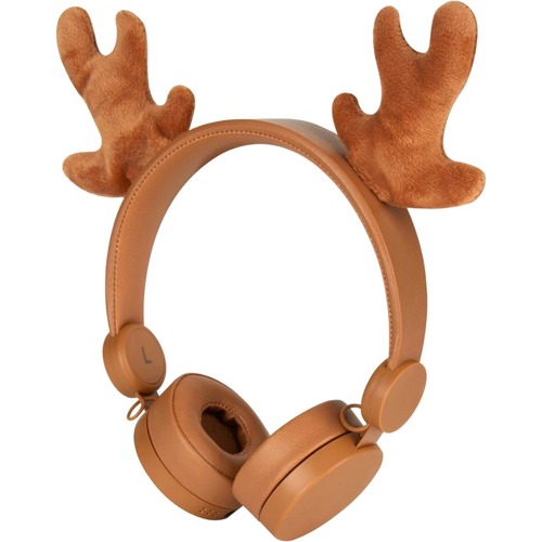 Ativa Lightweight Over-The-Ear Headphones, Oh Deer, KD-27 - Stereo - Mini-phone (3.5mm) - Wired - Over-the-head - Binaural - Circumaural - 4.12 ft Cable - Brown