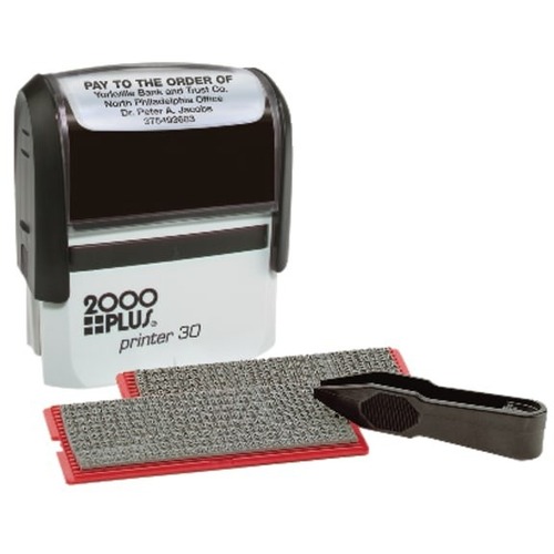 COSCO 2000PLUS Self-Inking Print Kit, 1 7/8" x 3/4" Impression, Black - 1 Each