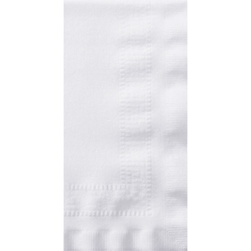 Linen-Like 8.5 in x 4.25 in White Dinner Napkins 300 ct. - 1 Ply - 1/8 Fold - 17" x 17" - White - Air-laid Paper - 300 / Case