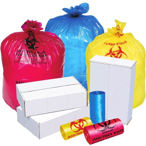 Pitt Plastics Hospital Isolation Bags - 44 gal/125 lb Capacity - 50" Length x 37" Width x 3 mil (76 Micron) Thickness - High Density - Red - Polyethylene - Hospital, Dental Clinic, Nursing Home, Doctor's Office - 5 Packet - 5 Pack