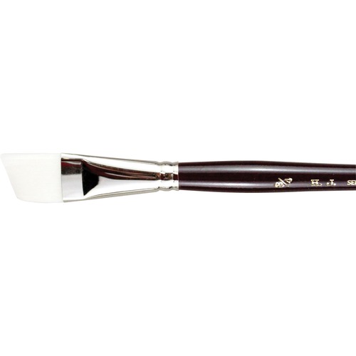 Heinz Jordan White Taklon Shader Brush - Angular - 1 Brush(es) - 0.75" (19.05 mm) Bristle - Paint Brushes - HJC0792534