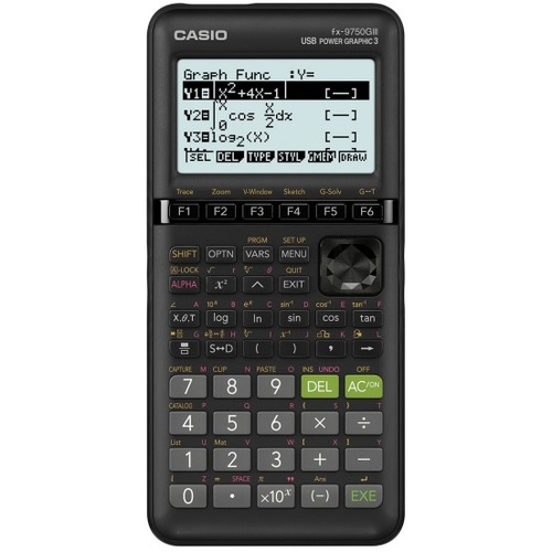 leven Sport Trottoir Casio Fx-9750GIII Graphing Calculator - Auto Power Off, Alphanumeric  Display, Textbook Display - 62 KB - 2.75" - 8 Line(s) - 21 Digits - Dot  Matrix - Battery Powered - Battery Included -