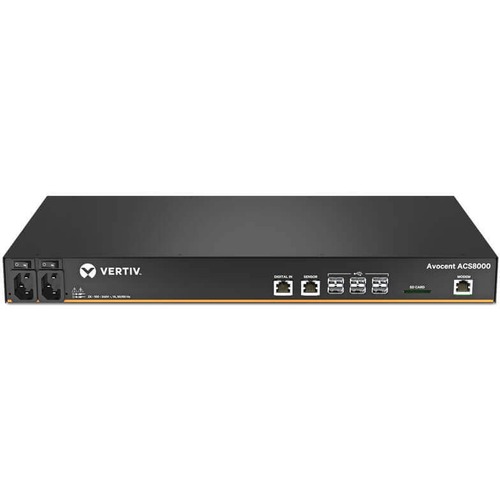 Vertiv Avocent ACS8000 Serial Console | 48 port | 4G/LTE (ACS8048-LN-DAC-400) - Advanced Serial Console Server | Remote Console | In-band and Out-of-band Connectivity | 8-48 port rs232 terminal | Dual AC power | Cellular 4G/LTE |