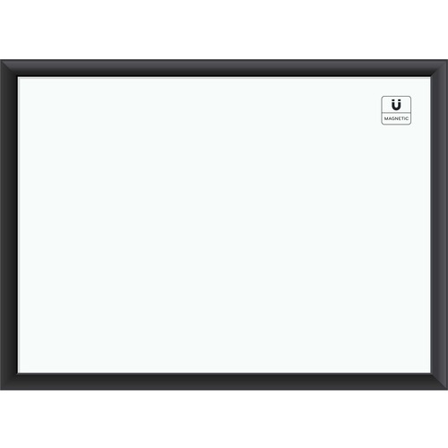 U Brands Magnetic Dry Erase Board - 17" (1.4 ft) Width x 23" (1.9 ft) Height - White Painted Steel Surface - Black Aluminum Frame - Rectangle - Horizontal/Vertical - Magnetic - 1 Each