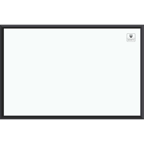 U Brands Magnetic Dry Erase Board - 23" (1.9 ft) Width x 35" (2.9 ft) Height - White Painted Steel Surface - Black Aluminum Frame - Rectangle - Horizontal/Vertical - Magnetic - 1 Each
