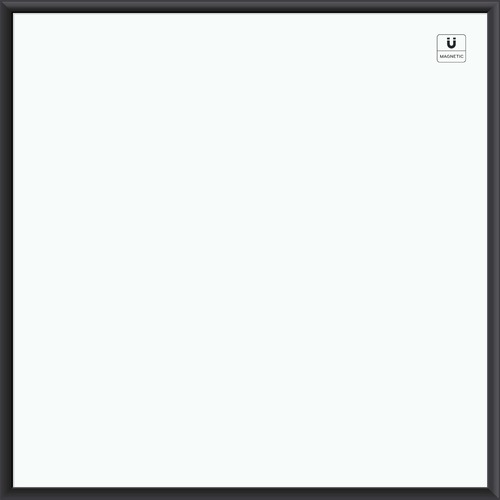 U Brands Magnetic Dry Erase Board - 35" (2.9 ft) Width x 35" (2.9 ft) Height - White Painted Steel Surface - Black Aluminum Frame - Square - Horizontal/Vertical - Magnetic - 1 Each