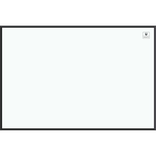 U Brands Magnetic Dry Erase Board - 47" (3.9 ft) Width x 70" (5.8 ft) Height - White Painted Steel Surface - Black Aluminum Frame - Rectangle - Horizontal/Vertical - Magnetic - 1 Each