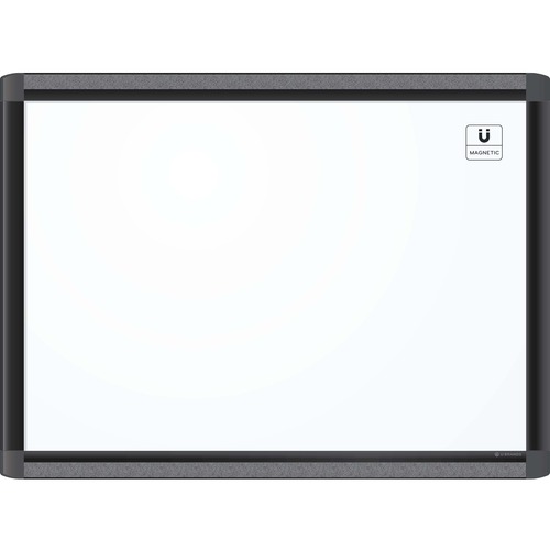 U Brands PINIT Magnetic Dry Erase Board - 17" (1.4 ft) Width x 23" (1.9 ft) Height - White Painted Steel Surface - Black Aluminum Frame - Rectangle - Horizontal/Vertical - Magnetic - 1 Each