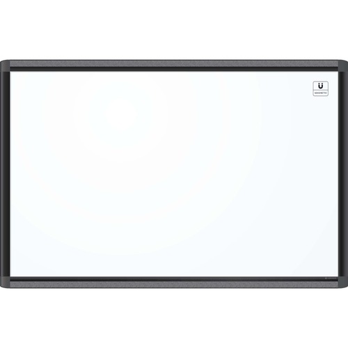 U Brands PINIT Magnetic Dry Erase Board - 23" (1.9 ft) Width x 35" (2.9 ft) Height - White Painted Steel Surface - Black Aluminum Frame - Rectangle - Horizontal/Vertical - Magnetic - 1 Each