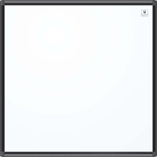 U Brands PINIT Magnetic Dry Erase Board - 35" (2.9 ft) Width x 35" (2.9 ft) Height - White Painted Steel Surface - Black Aluminum Frame - Square - Horizontal/Vertical - Magnetic - 1 Each