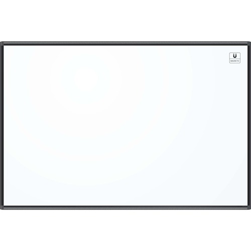 U Brands PINIT Magnetic Dry Erase Board - 47" (3.9 ft) Width x 70" (5.8 ft) Height - White Painted Steel Surface - Black Aluminum Frame - Rectangle - Horizontal/Vertical - Magnetic - 1 Each