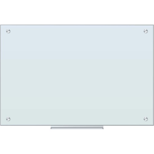 U Brands Glass Dry Erase Board - 23" (1.9 ft) Width x 35" (2.9 ft) Height - Frosted White Tempered Glass Surface - Rectangle - Horizontal/Vertical - 1 Each