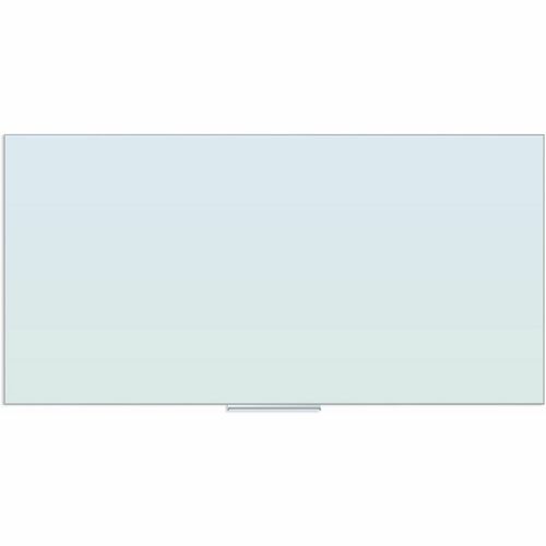 U Brands Floating Glass Dry Erase Board - 35" (2.9 ft) Width x 70" (5.8 ft) Height - Frosted White Tempered Glass Surface - Rectangle - Horizontal/Vertical - 1 Each