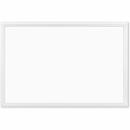 U Brands Magnetic Dry Erase Board - 20" (1.7 ft) Width x 30" (2.5 ft) Height - White Painted Steel Surface - White Wood Frame - Rectangle - Horizontal/Vertical - 1 Each