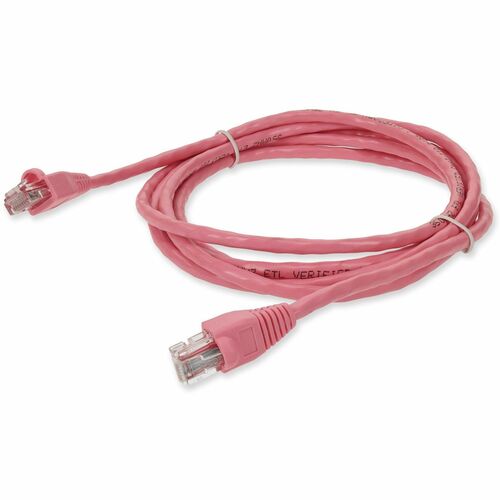 AddOn 7ft RJ-45 (Male) to RJ-45 (Male) Straight Pink Cat5e UTP PVC Copper Patch Cable - 7 ft Category 5e Network Cable for Network Device - First End: 1 x RJ-45 Network - Male - Second End: 1 x RJ-45 Network - Male - Patch Cable - 24 AWG - Pink - 1