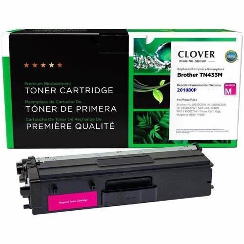 CIG Remanufactured High Yield Laser Toner Cartridge TN433 (TN433M) - Magenta - 1 Each - 4,000 Pages