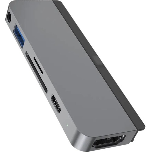 HyperDrive HD319B-GRAY Docking Station - for Tablet - 60 W - USB Type C - 3 x USB Ports - USB Type-C - HDMI - Audio Line In - Audio Line Out - Wired