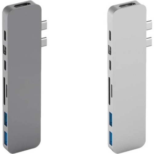 HyperDrive GN28D-GRAY PRO Docking Station - for Notebook - 100 W - USB Type C - 4 x USB Ports - 2 x USB 3.0 - USB Type-C - HDMI - Mini DisplayPort - Wired