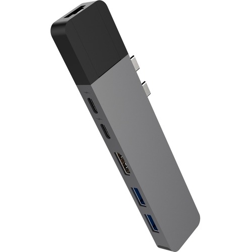 HyperDrive NET GN28N-GRAY Docking Station - for Notebook - 100 W - USB Type C - 5 x USB Ports - USB Type-C - Network (RJ-45) - HDMI - Thunderbolt - Wired