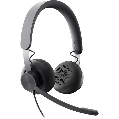 Logitech Zone Headset - Stereo - USB Type C - Wired - 32 Ohm - 20 Hz - 16 kHz - Over-the-head - Binaural - Circumaural - 6.2 ft Cable - Uni-directional, Omni-directional Microphone - PC Headsets & Accessories - LOG981000871