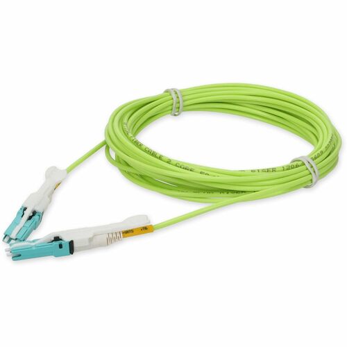 AddOn Fiber Optic Duplex Patch Network Cable - 3.3 ft Fiber Optic Network Cable for Network Device - First End: 2 x CS Network - Male - Second End: 2 x CS Network - Male - Patch Cable - OFNR - 50 µm - Lime Green - 1