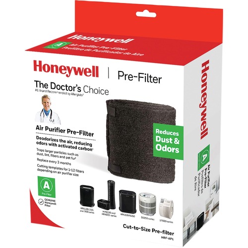 Honeywell Pre-Filter for Air Purifier - Activated Carbon - For Air Purifier - Remove Dust, Remove Airborne Particles, Remove Pet Hair, Remove Odor, Remove Fabric Fiber - 47" Height x 15.5" Width x 0.1" Depth