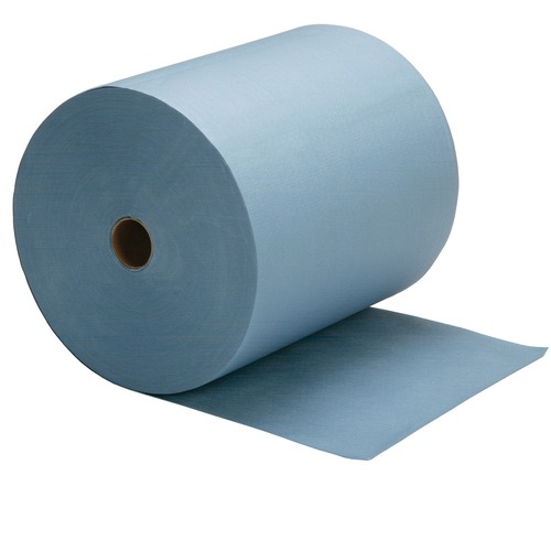 SKILCRAFT Industrial Shop Towels - 10.75" Width x 10.75" Length - Blue - Fiber Paper - 472 / Roll