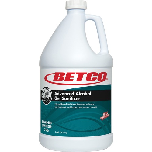 Betco Advanced Hand Sanitizer Gel Refill - Light Fresh Scent - 1 gal (3.8 L) - Kill Germs - Hand - Clear - Quick Drying, Non-sticky, pH Neutral - 1 Each