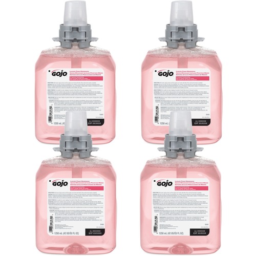 Gojo® FMX-12 Refill Cranberry Luxury Foam Handwash - Cranberry ScentFor - 42.3 fl oz (1250 mL) - Hand - Amber - Drip-free, Antibacterial-free, Bio-based - 4 / Carton