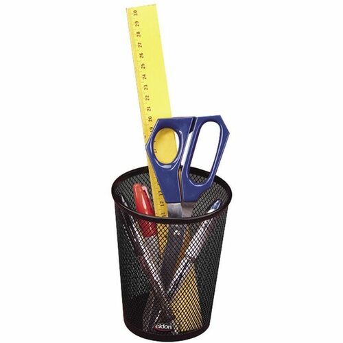 Rolodex Jumbo Mesh Pencil Cup - Metal - 1 Each - Black