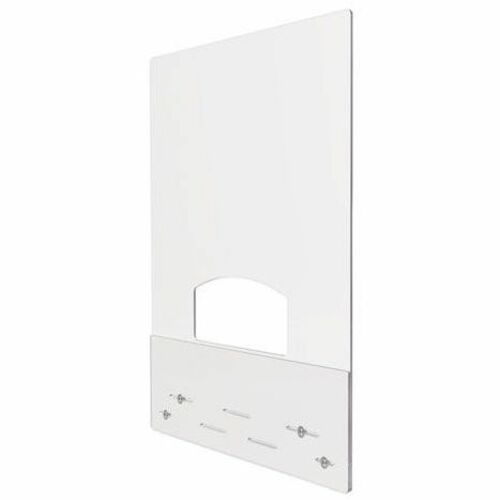 Deflecto Mounting Safety Barrier with Pass Through, 31.5" x 38" - 31.5" Width x 38" Height - 2 / Carton - Clear - Acrylic