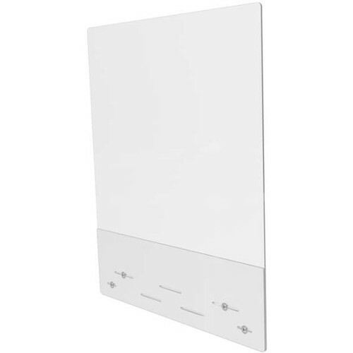 Deflecto Mounting Safety Barrier Full Shield, 23.75" x 31.75" - 23.8" Width x 31.8" Height - Clear - Polycarbonate