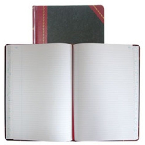 Rediform Ultima Series Record Book - Sewn Bound - White Sheet(s) - Black Cover - Paper - Recycled